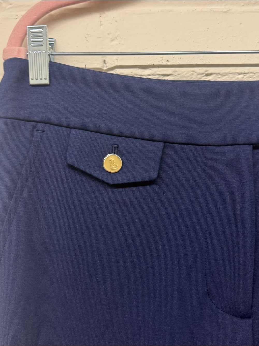 NWT Lauren Ralph Lauren Navy Stretch Ponte Crop Pant - Picture 6 of 10